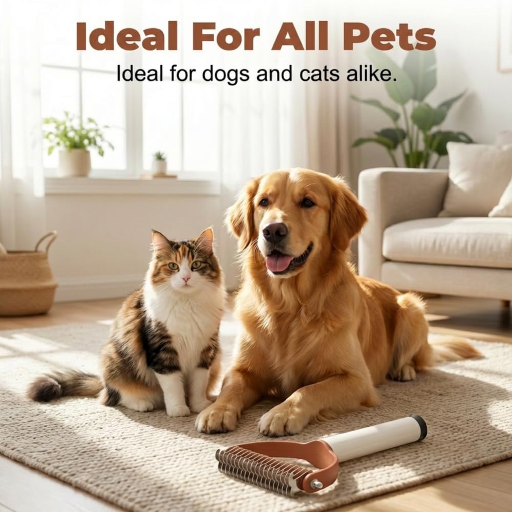 Double Sided Pet Dematting Comb for Cats & Dogs
