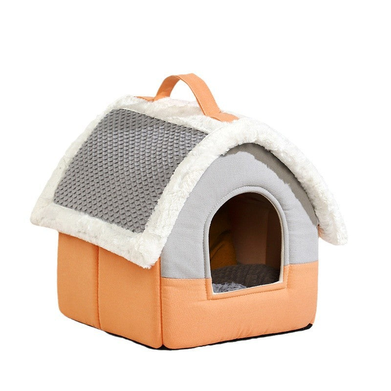 CozyPaws Foldable Pet Cave Bed