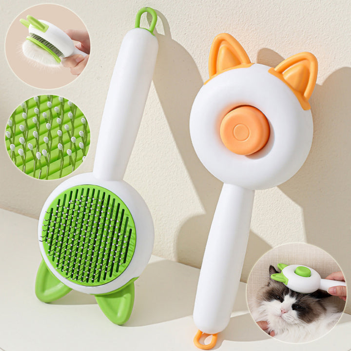 FurEase Self-Cleaning Pet Grooming Brush